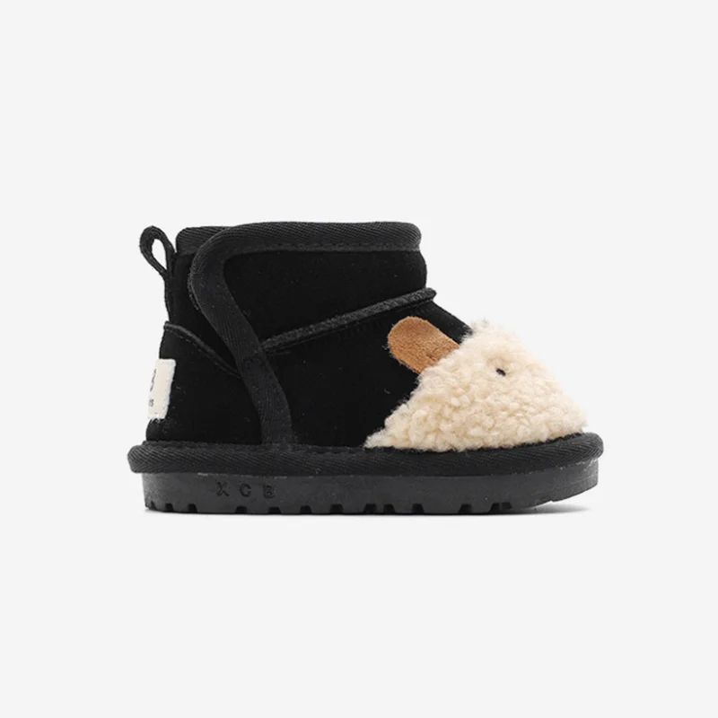 3_6cf31d96-53f5-4b1f-9abe-689861592799 BearSteps– Warm&Speels– Nico Enkellaarsje Zwart / 15 (0–6 maanden) | Educatief Speelgoed - Afbeelding 1