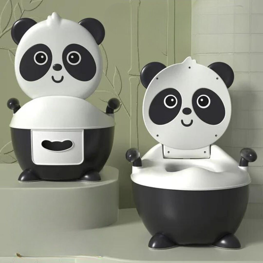 3_80251dfa-f872-4dc1-a981-d3088f0221ca Panda Potty™ - Handig voor vakantie - Kinder toilet Zwart/Wit / Zachte bril | Educatief Speelgoed - Afbeelding 1