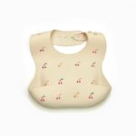 Silicone Bib - Waterdicht&Modieus - Silicone Baby Slabbetje Kers | Educatief Speelgoed