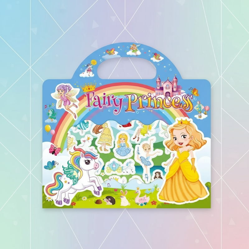 3_93425923-c821-46df-9721-66a6c0c7e65a StickerFun– Kleurrijk&Leerzaam– Herbruikbare Stickerboek Prinses | Educatief Speelgoed - Afbeelding 1