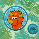 SkyDisk– Interactief&Leuk– Dino Frisbee Lichtblauw Triceratops | Educatief Speelgoed