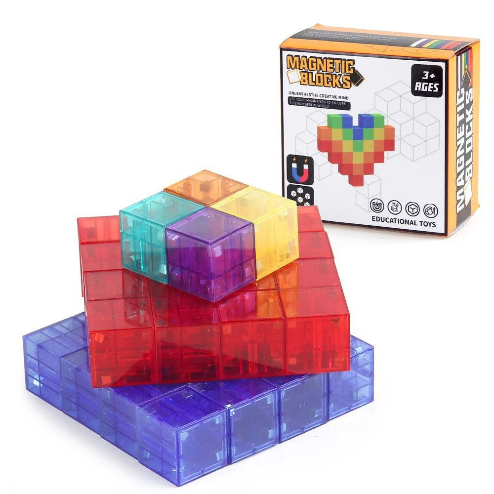 3_b991c502-cdfd-47b1-bd46-c4062c0a9b8b Magic Cubes - Fantasie&Fun - Magnetische Bouwblokken 36 stuks | Educatief Speelgoed - Afbeelding 1