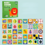 VisionBook– Educatief&Leerzaam– Baby Cognitie Kaartenboek 6-12 maanden | Educatief Speelgoed