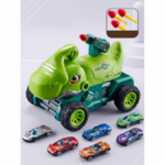 TurboRex– Avontuurlijk&Interactief– Dinosaurus Speelgoedauto Groen - 6 Auto / 6 auto's | Educatief Speelgoed