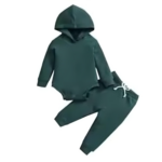 Mini Fashion™ - Warm&Stijlvol - Warme Set voor Baby's Donkergroen / 80 (12-18 maanden) | Educatief Speelgoed