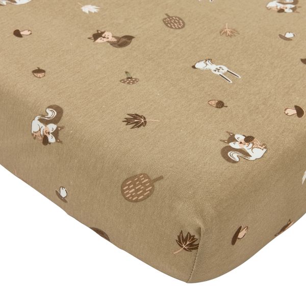 Hoeslaken Co-Sleeper Meyco Forest Animals Sand 50x90 Hoeslaken Co-Sleeper Meyco Forest Animals Sand 50x90 - Afbeelding 1