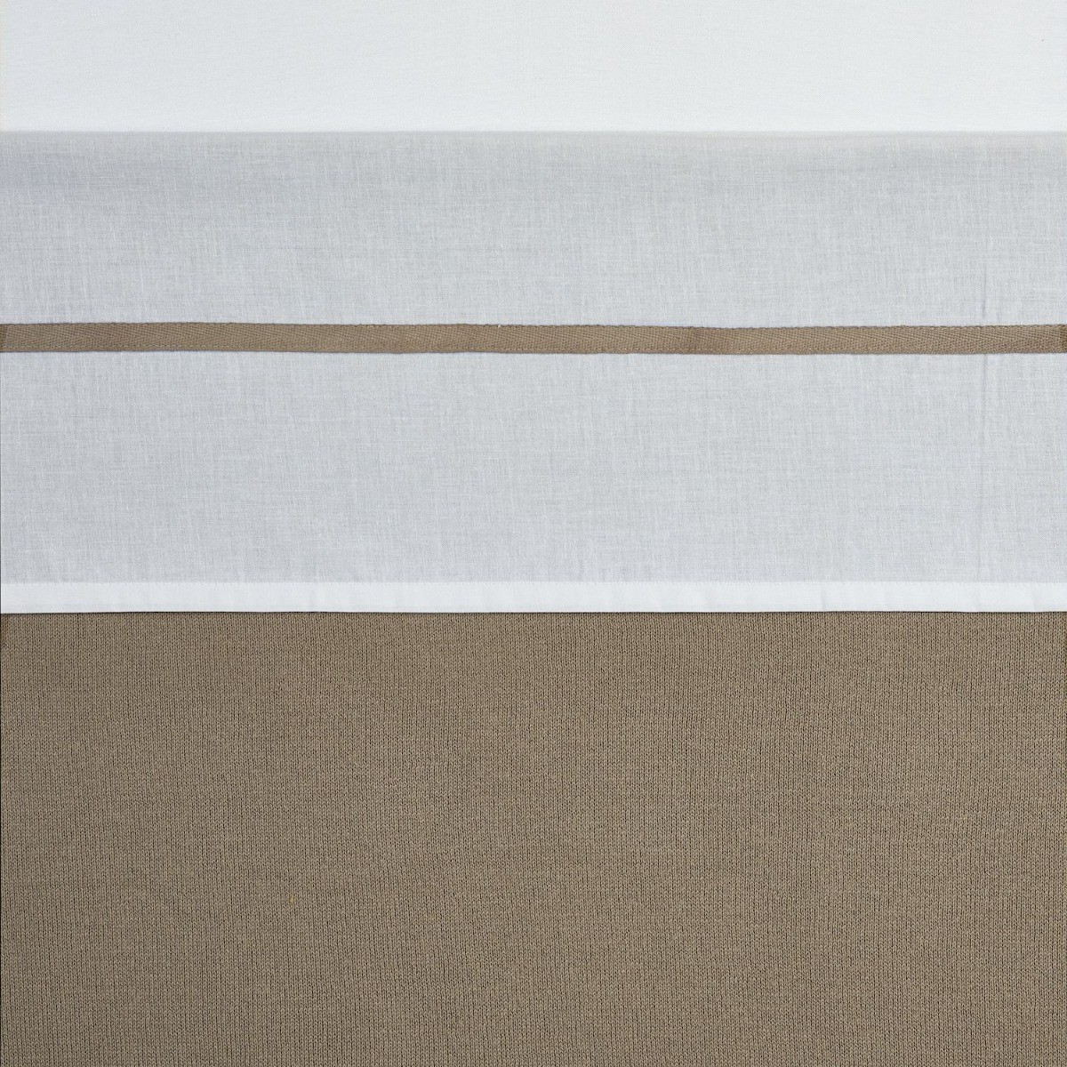 Laken Ledikant Meyco Bies Taupe Laken Ledikant Meyco Bies Taupe - Afbeelding 1