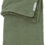 Deken Ledikant Meyco Knit Basic Teddy Forest Green
