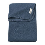 Deken Wieg Meyco Jaquard Pure Flannel Indigo