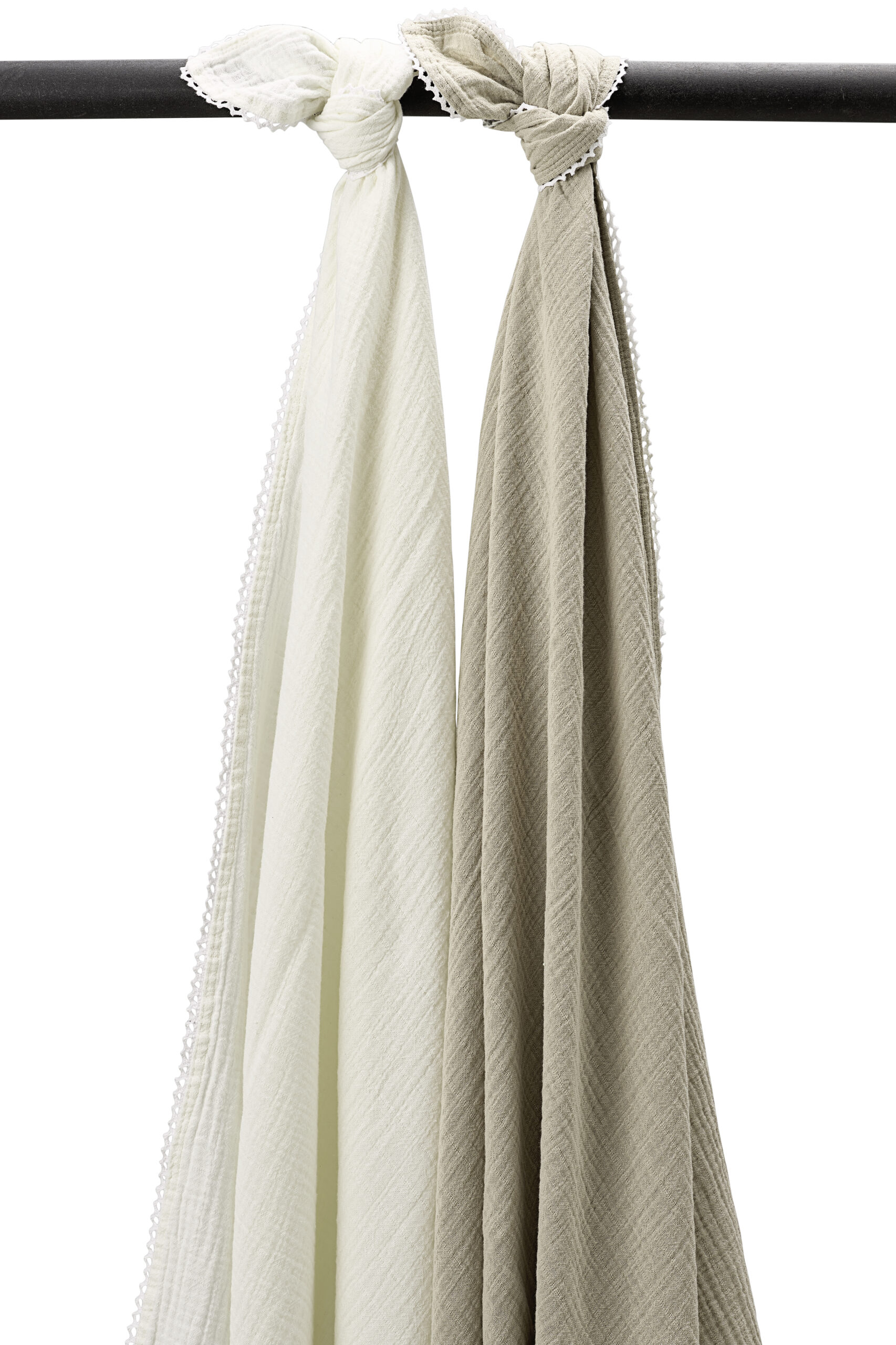 Swaddle Doel Meyco Pre Washed Kant Offwhite/Sand 2-pck - Afbeelding 1