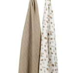 Swaddle Doek Meyco Stains Sand 2-pack