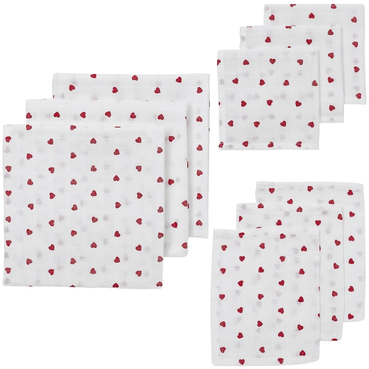 Set Hydrofiel Meyco Sweet Heart 9-delig Set Hydrofiel Meyco Sweet Heart 9-delig - Afbeelding 1