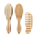 Kapset Meyco Bamboe Strip Natural/Walnut 3-delig