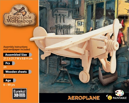 Gepetto's Aeroplane (24) - Eureka 3d Puzzel Gepetto's Aeroplane (24) - Eureka 3d Puzzel - Afbeelding 1