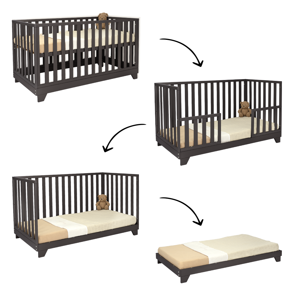 Meegroei Ledikant Colorfull Home Lois V2 70x140 Pure Black Meegroei Ledikant Colorfull Home Lois V2 70x140 Pure Black - Afbeelding 1