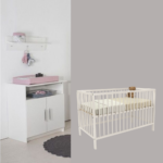 Babykamer Tess (Meegroei Ledikant Luca V2 Pure White + Commode)