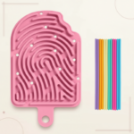 FidgetFrost– Speels&Zacht– Siliconen Busy Board Roze ijslolly's | Educatief Speelgoed