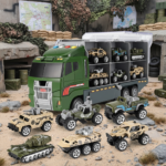 MegaMover– Realistisch&Leuk– Container Truck Militair voertuig | Educatief Speelgoed