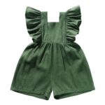 Mini Fashion™ - Zomers&Schattig - Kinder Jumpsuit Meisjes Groen / 90 (12-24 maanden) | Educatief Speelgoed