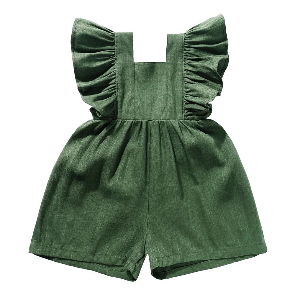 4_2 Mini Fashion™ - Zomers&Schattig - Kinder Jumpsuit Meisjes Groen / 90 (12-24 maanden) | Educatief Speelgoed - Afbeelding 1
