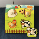 Clever Puzzle™ - Slim Spelen - Houten Puzzel Boerderij Dieren | Educatief Speelgoed
