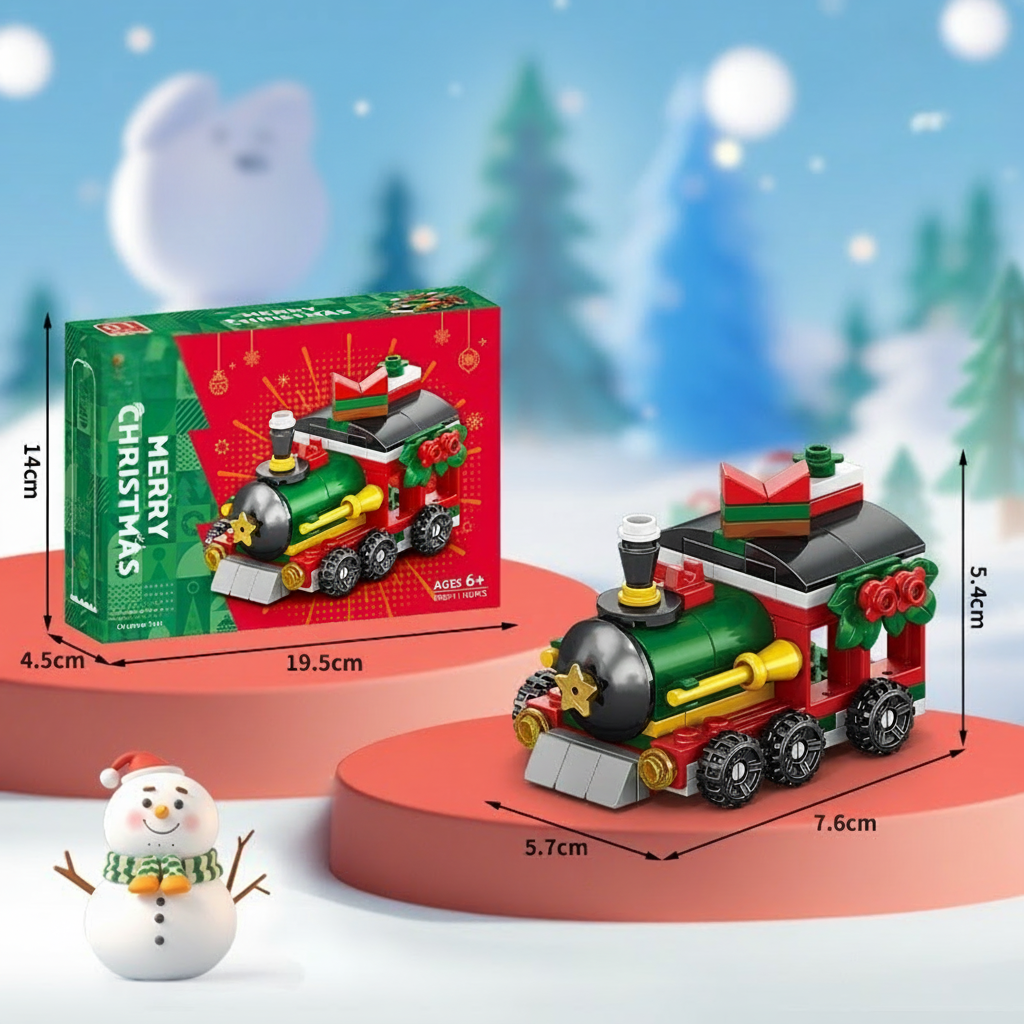 4_31b8f1ff-a5f7-410d-b8e8-bf9865eff2da WinterBlocks– Kerstig&Leuk– Kerst Constructie Speelgoed Trein | Educatief Speelgoed - Afbeelding 1