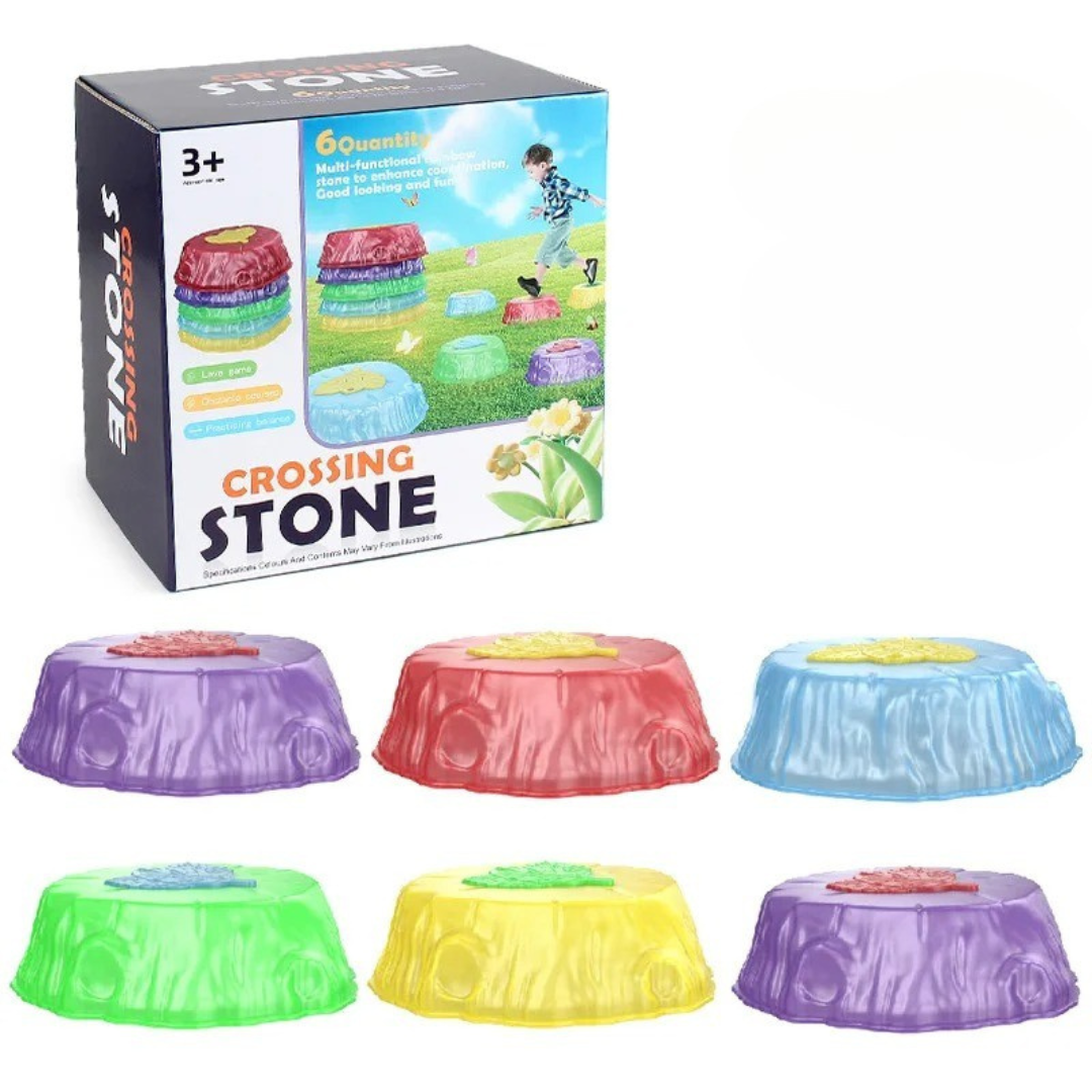 4_32e07768-a580-4b60-a3ab-435b0d3dcb8f Crossing Stones™ - Springen&Balanceren - Lichtgevende Balansstenen 6 Stuks | Educatief Speelgoed - Afbeelding 1