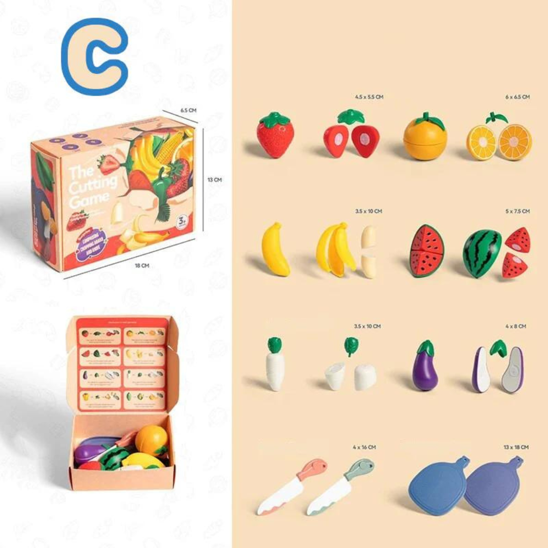 4_7f43c4fd-5d4b-4621-915b-42be4aeed239 Fruitigo– Leren&Spelen– Montessori Fruitsnijset C | Educatief Speelgoed - Afbeelding 1