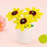 CraftBloom– Kleurrijk&Creatief– DIY Bloempot Knutselset Zonnebloemgeel | Educatief Speelgoed