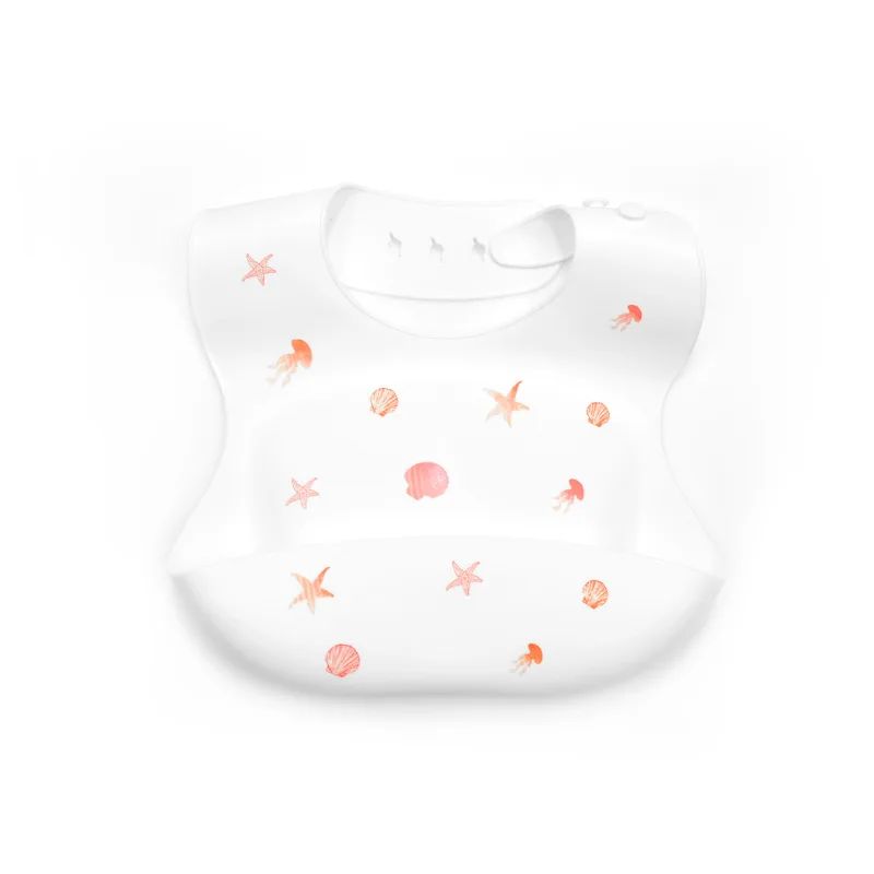 4_b4ede2a9-48da-4f9e-ac65-03a76c91c898 Silicone Bib - Waterdicht&Modieus - Silicone Baby Slabbetje Schelp | Educatief Speelgoed - Afbeelding 1