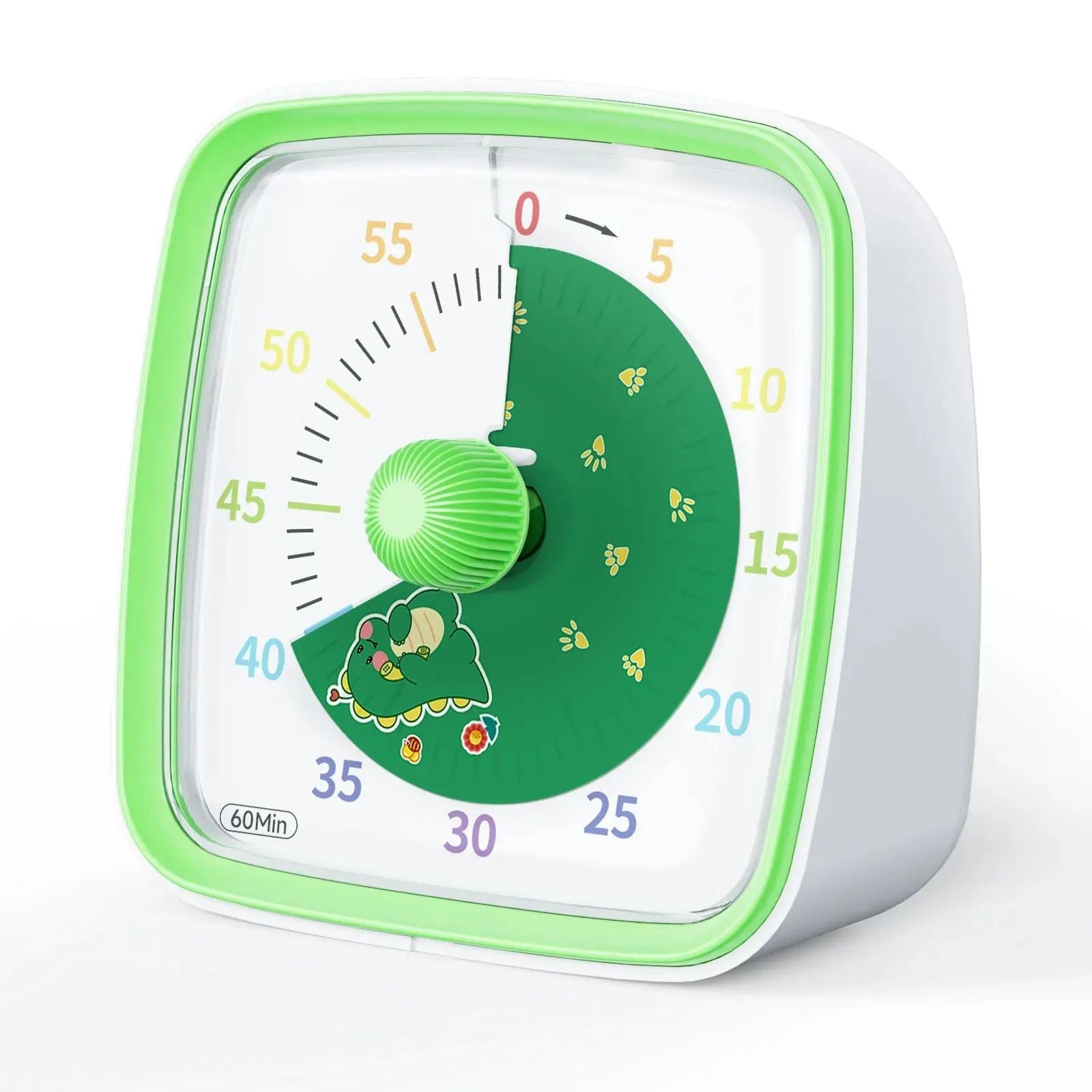 4_b7f0acab-1821-4d3e-ac75-a3de44358918 Visual Timer– Kleurig&Kalm– Kinder Timer Groene Dinosaurus | Educatief Speelgoed - Afbeelding 1