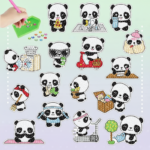 GemArt– Schattig&Glanzend– Diamant Painting Stickers Panda | Educatief Speelgoed