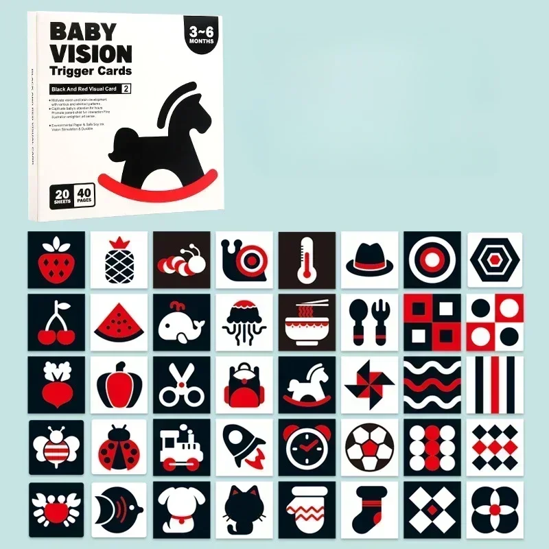 4_dd5a2394-0092-4d4b-bf05-f1a557401d5e VisionBook– Educatief&Leerzaam– Baby Cognitie Kaartenboek 3-6 maanden | Educatief Speelgoed - Afbeelding 1