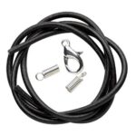 Imitatieleren koord - 2 mm - 60 cm - zwart