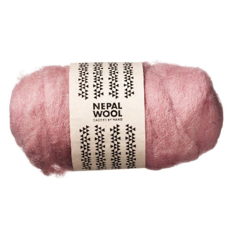 Nepal Wool lamswol - 50 gram - oudroze Nepal Wool lamswol - 50 gram - oudroze - Afbeelding 1
