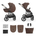 Kinderwagen Kinderkraft Prime3 PRO 2-in-1 Velvet Mocca