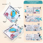 SoftTails– Kleurrijk&Sensorisch– Baby staartboekje Oceaanboek | Educatief Speelgoed