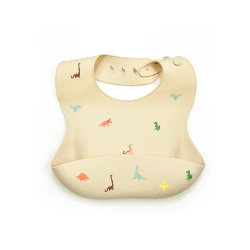 5_5d9f3b29-507a-4841-90d7-71e23bec97f8 Silicone Bib - Waterdicht&Modieus - Silicone Baby Slabbetje Dinosaurus | Educatief Speelgoed - Afbeelding 1