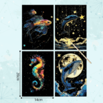 GlowArt– Glow-in-the-dark – Kraskaarten Set Oceaan | Educatief Speelgoed