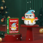 HolidayBlocks– Vrolijk&Decoratief– Kerst Mini Bouwstenen Sneeuwman | Educatief Speelgoed
