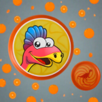 SkyDisk– Interactief&Leuk– Dino Frisbee Oranje Avimimus | Educatief Speelgoed
