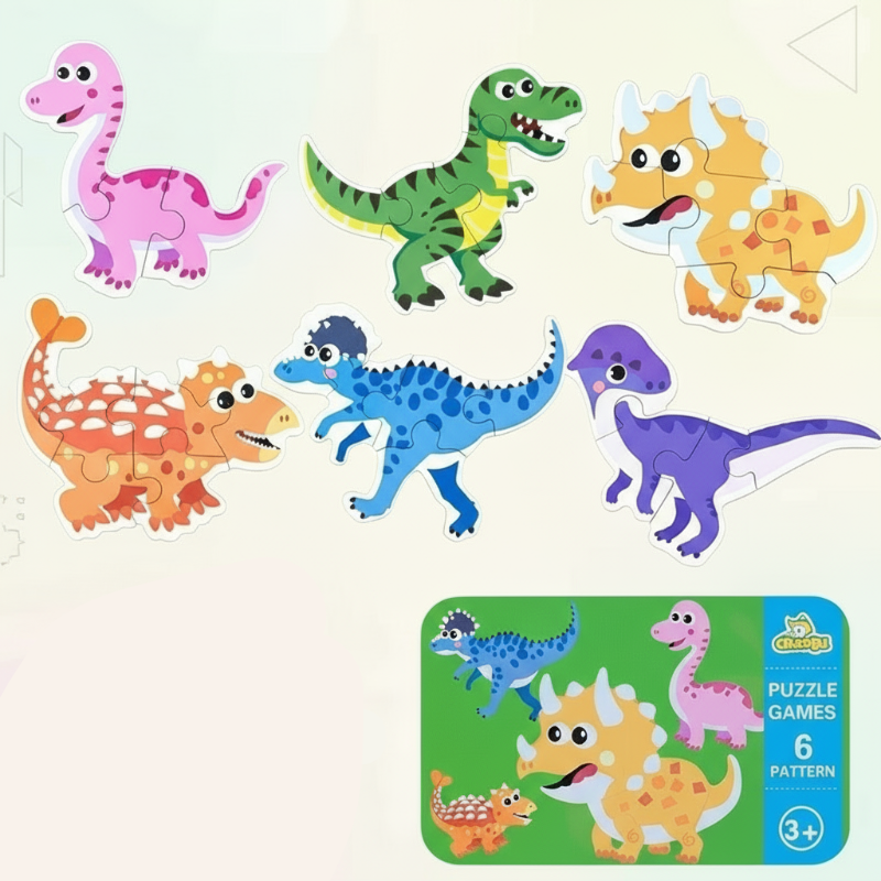 5_b2a0ab58-5c4d-4816-b1c6-6eeacf931cc7 BrainBox– Leren&Spelen– 3D Houten Puzzel Dinosaurus | Educatief Speelgoed - Afbeelding 1