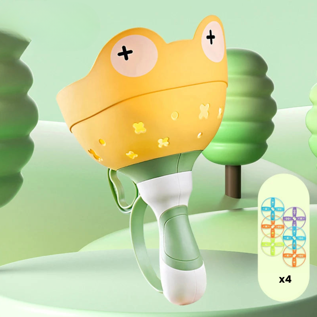 5_ec5698c9-eda3-46f9-8487-2a1f27ec5400 Flying Disc Set™ - Lanceren en Lachen - Frisbee Catapult Geel | Educatief Speelgoed - Afbeelding 1