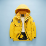 GlacierFit– Ademend&Beschermend Waterdicht– Ski-pak met Fleecevoering Gele Jas / 150 (13–14 jaar) | Educatief Speelgoed