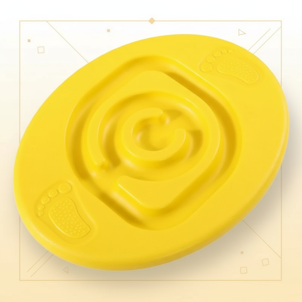 5_f249a2fd-8bb2-43f5-a8a2-596dfeb7401e WobbelPlay– Leuk&Educatief– Evenwichtsbord voor Peuters en Kleuters Geel | Educatief Speelgoed - Afbeelding 1