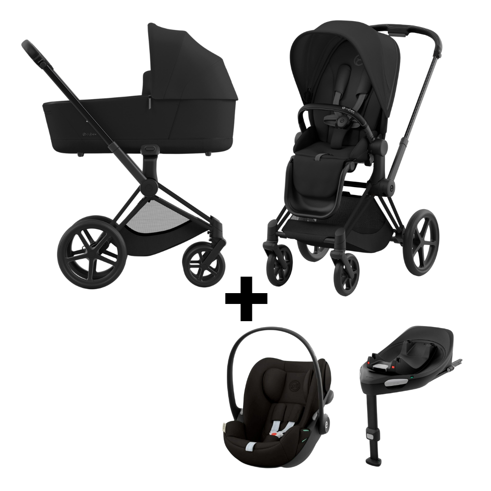 Kinderwagen Cybex Priam Sepia Black/Black met Autostoel Cloud G I-Size&Base - Afbeelding 1