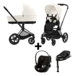 Kinderwagen Cybex Priam Off White/Light Beige met Autostoel Cloud G I-Size&Base