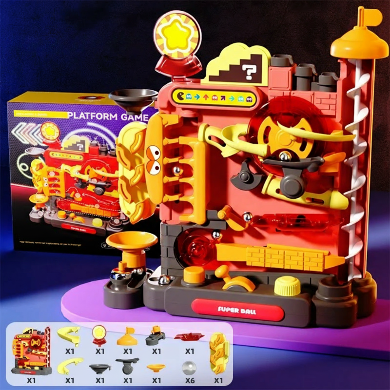 60a2e45e-9637-4425-9782-c46fa5488494 SmartTrack– Creatief&Leerzaam– Avontuurlijke Baan met Ballen Rood | Educatief Speelgoed - Afbeelding 1