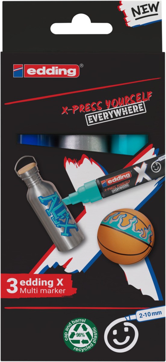 edding 6900 X Multi Marker - 3 stuks - oceaan edding 6900 X Multi Marker - 3 stuks - oceaan - Afbeelding 1