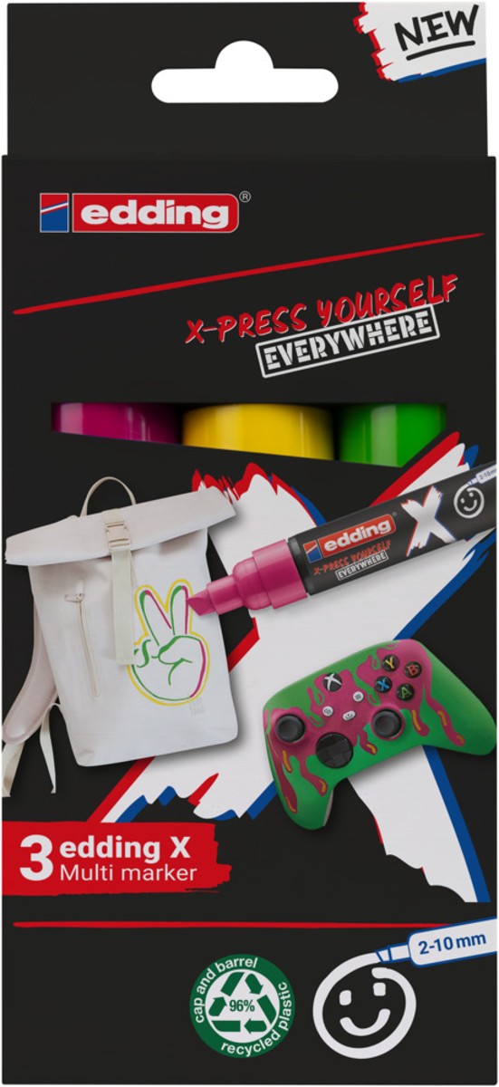 edding 6900 X Multi Marker - 3 stuks - candy edding 6900 X Multi Marker - 3 stuks - candy - Afbeelding 1